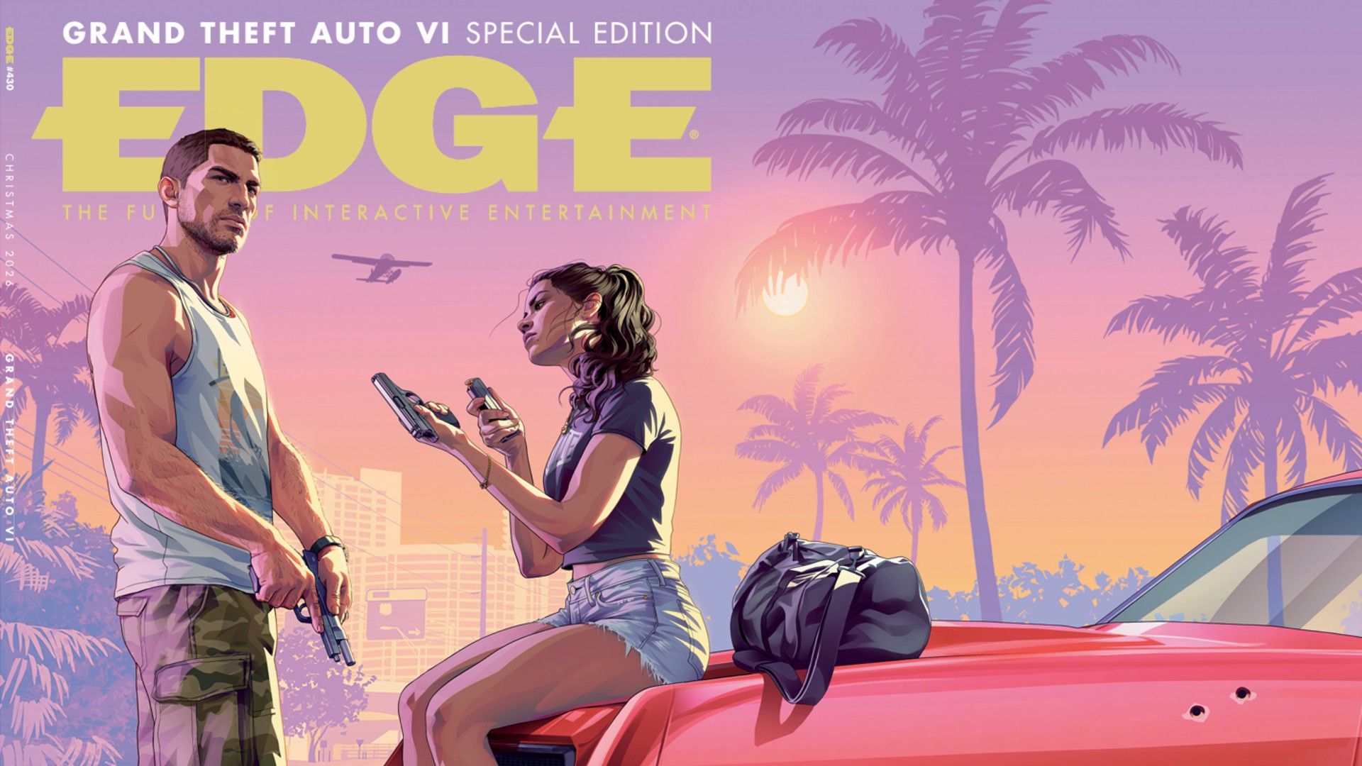Promotieafbeelding bij de aankondiging van de GTA 6-special in Edge 430